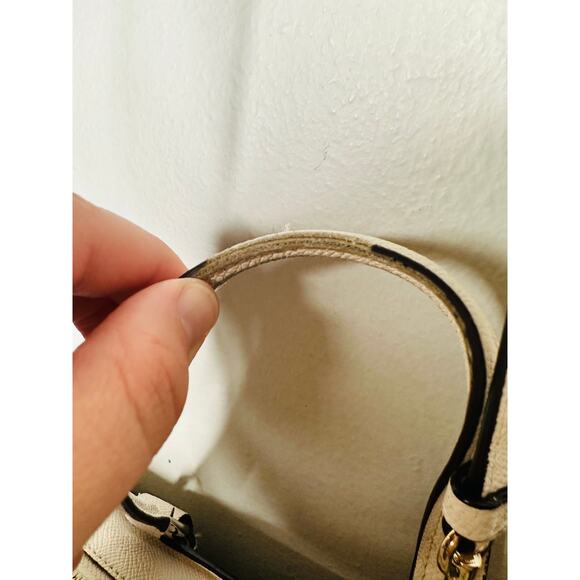 COACH White Mini Square Crossbody Top Handle Hand Bag Purse - Picture 9 of 14